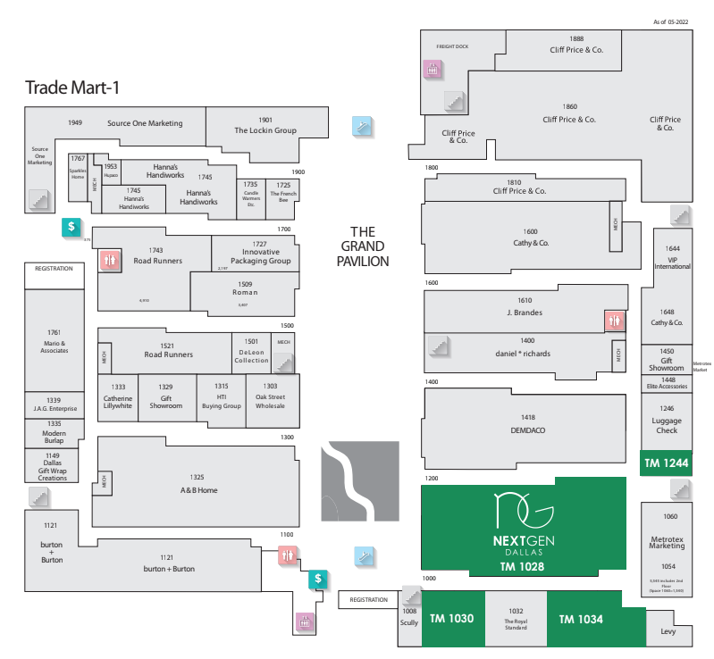 nextgen dallas showroom map first floor