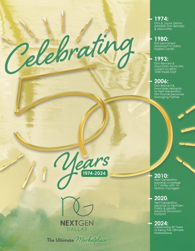 nextgen dallas mailer cover 2024 - celebrating 50 years
